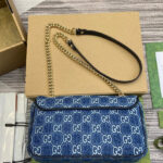 Gucci GG Marmont Small Shoulder Bag 443497 Blue